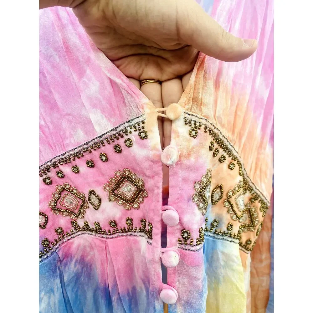 free people summer of love tie dye duster kimono